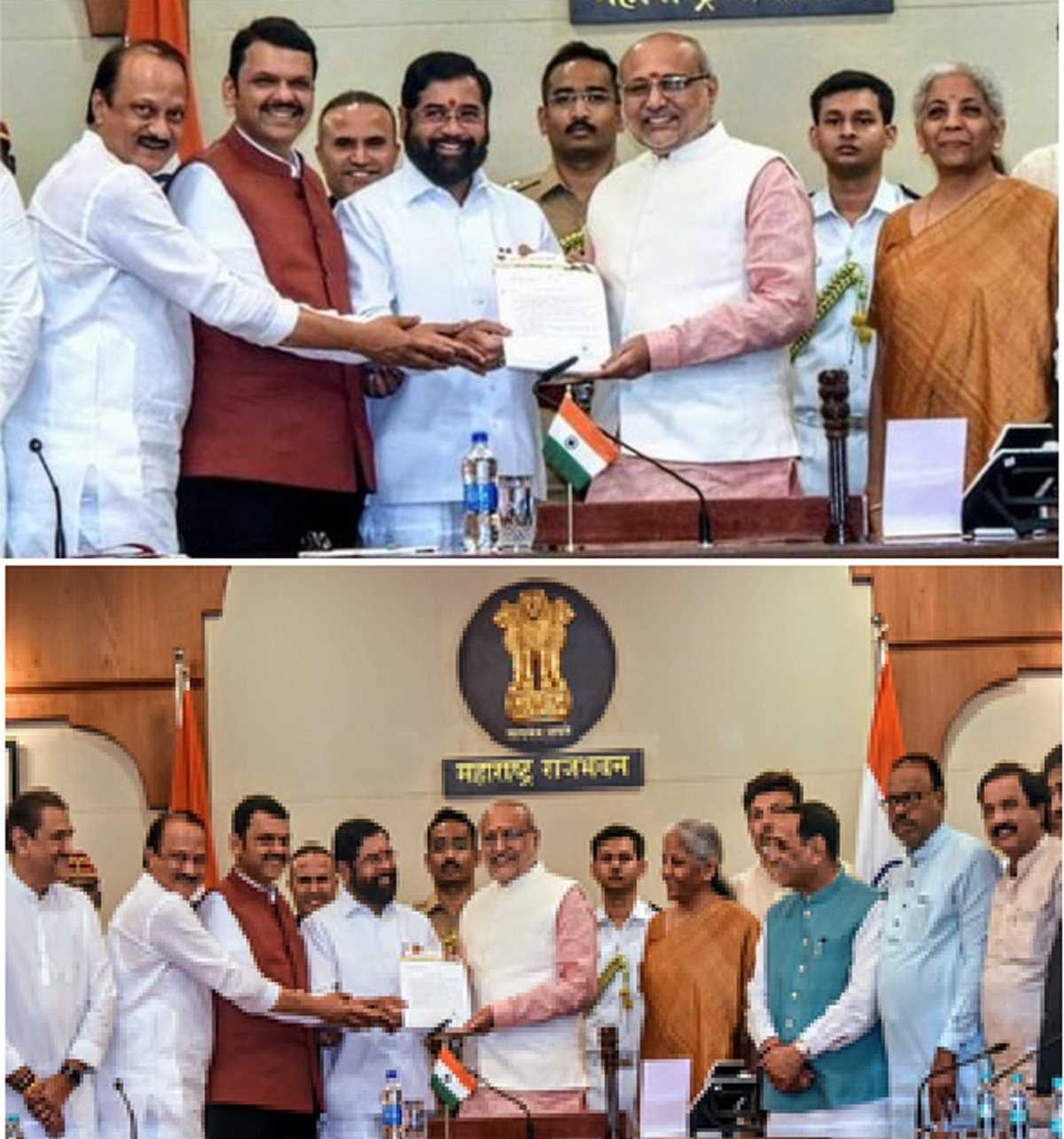 महाराष्ट्र : फडणवीस ने शिंदे-पवार के साथ सरकार बनाने का दावा किया पेश, राज्यपाल ने दिया शपथ का निमंत्रण